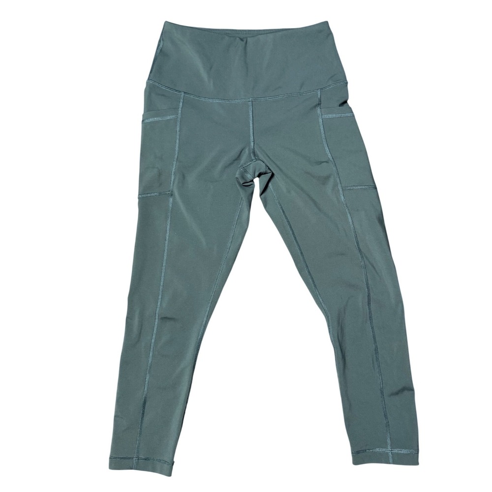 90 Degree by Reflex High Rise Pocket Leggings S Green Excellent Athletic Yoga